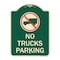 Signmission No Truck No Truck Parking WithHeavy-Gauge Aluminum Architectural Sign, 24" x 18", G-1824-23560 A-DES-G-1824-23560 - alternate 1